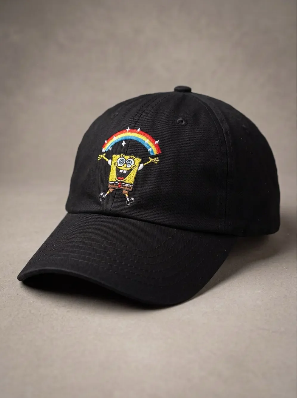 Viacom Spongebob Squarepants OS Black Imagination Rainbow Dad Hat Pride